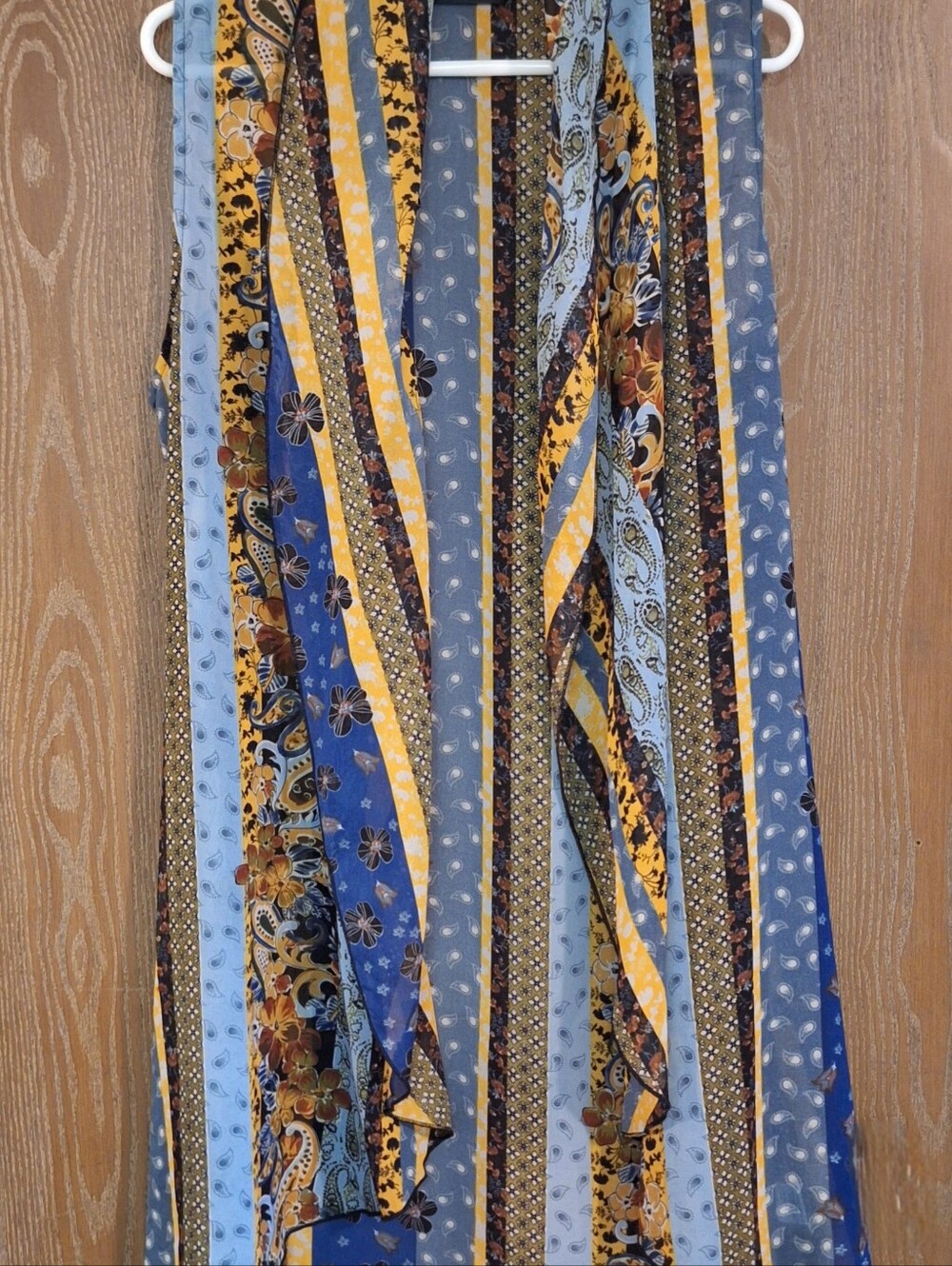 Multi color paisley and floral flowing Gilet